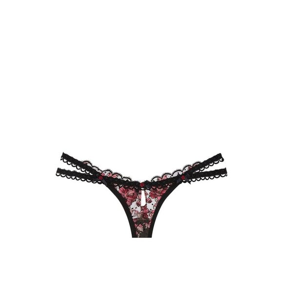 FOR LOVE & LEMONS Juliet Thong Panty in Noir Black XXSmall New - Picture 4 of 10